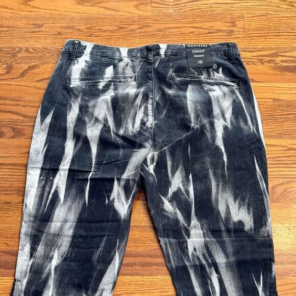 Monfrere Grant Skinny Hail Pants. Black/cream. Size 38. - Picture 5 of 10